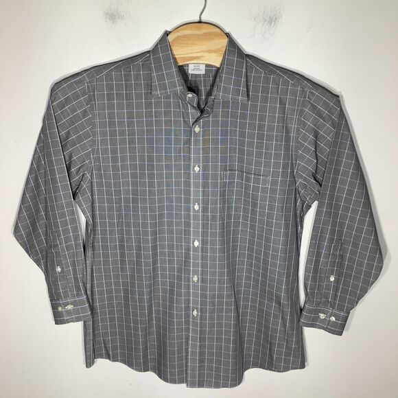 Brooks Brothers 1818‎ Regent Mens Long Sleeve Button Shirt Size 16.5 2/3 - Picture 2 of 6